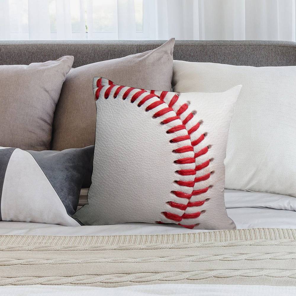 Fashion BASEBALL Pillow Case Short Plush Double-sided Print Square Throw Pillow Covers Sofa Home Cushion Decor