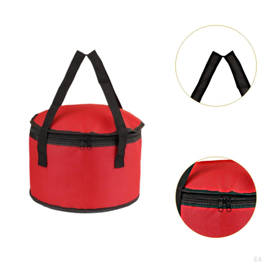 Insulated Food Bag Foldable Reinforced Handles Reusable Delivery for Hiking Barbecue