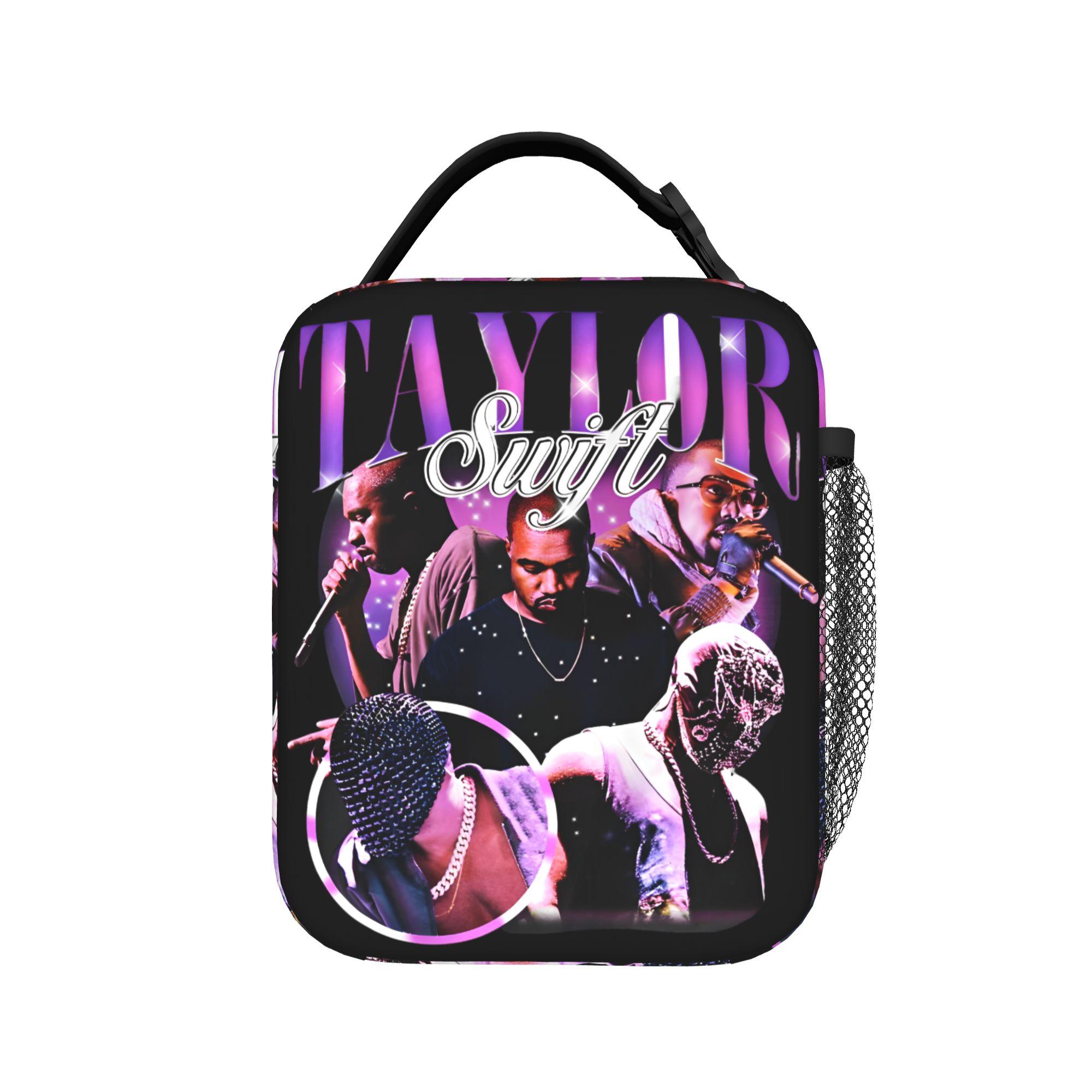 Rapper Kanye West Insulated Lunch Bag Thermal Bag Reusable,Meal Container Record Producer Leakproof Tote Lunch Box Girl Boy One Size