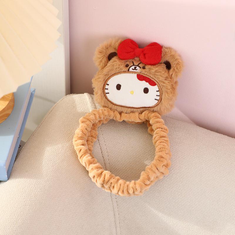 Creative Cartoon Cat Rearview Mirror Cover - Cute Plush Car Decoration for Girls