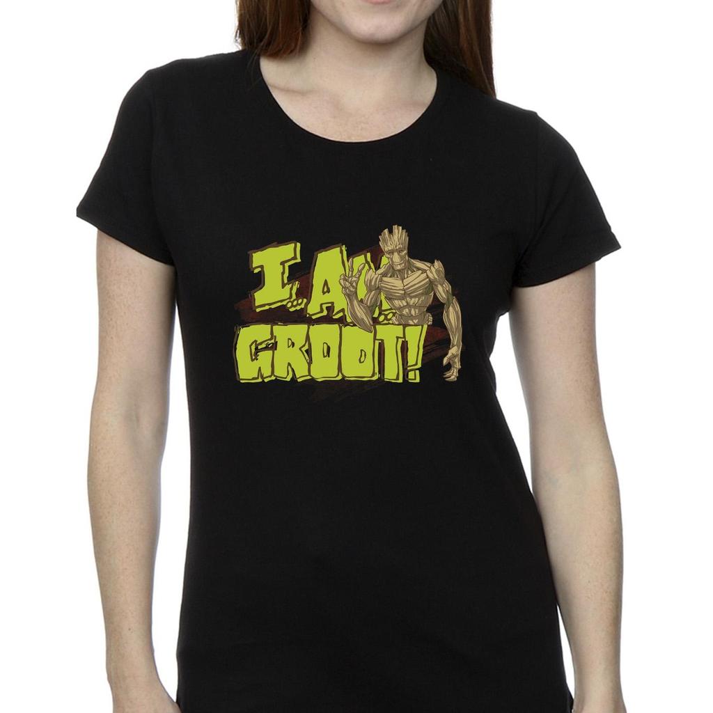 Guardians Of The Galaxy Womens/Ladies I Am Groot Cotton T-Shirt