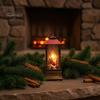 Vintage Style Santa Claus Snowman Elk Lighted Ornaments Christmas Lantern with LED Flickering Flameless Candle, Seasonal Decorative Accents for Living