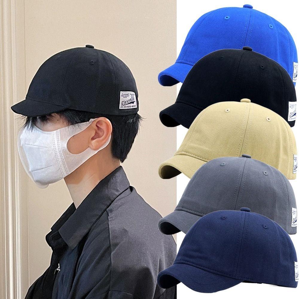 Cotton Dad Hat Short Brim Sunscreen Hat Vintage Baseball Cap Men Women
