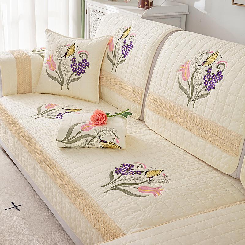 Simple Modern Cotton Sofa Cushion Four Seasons General Non-slip Cushion Sofa Backrest Towel