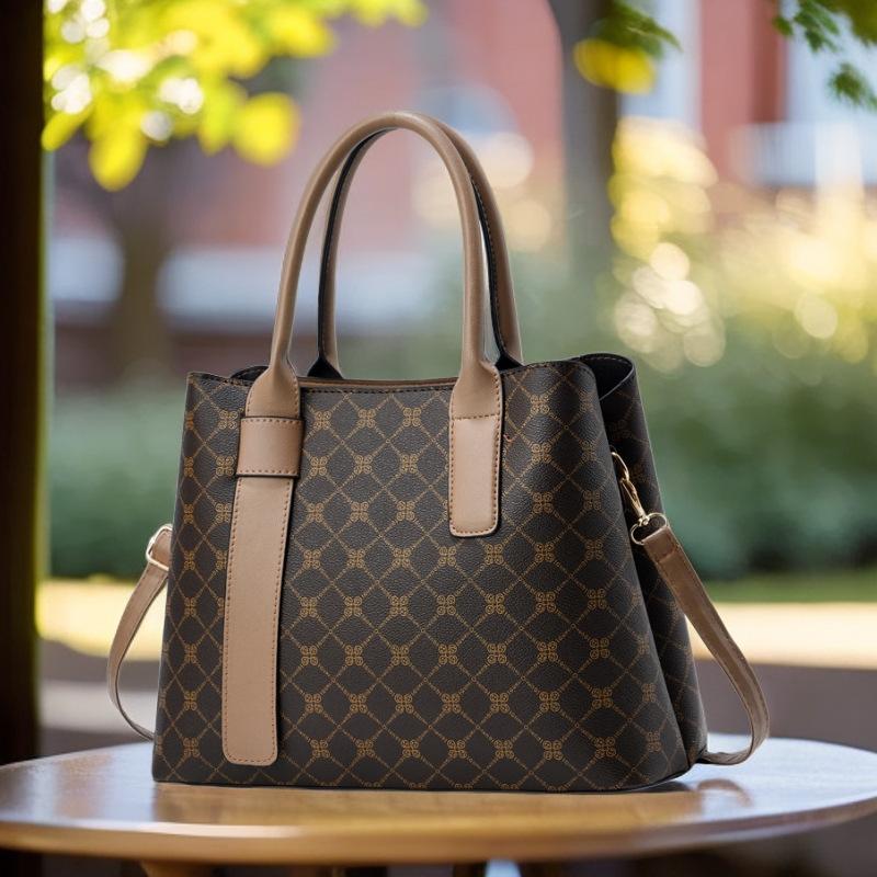Textured handbag European and American classic large-capacity shoulder bag messenger bag women's bag