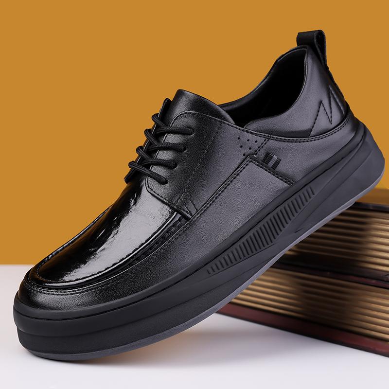 Fashion Men High Quality Male Comfortable Basic Boots Leather Fashion Casual Shoes Outdoor Men's Lace-Up Sneakers New Male Driving Shoes