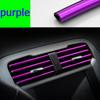 10Pcs Colorful Car Air Conditioner Vent Outlet Trim Decor Strips U Shape Moulding PVC  Colorful Shiny Car Trim Strips Decoration