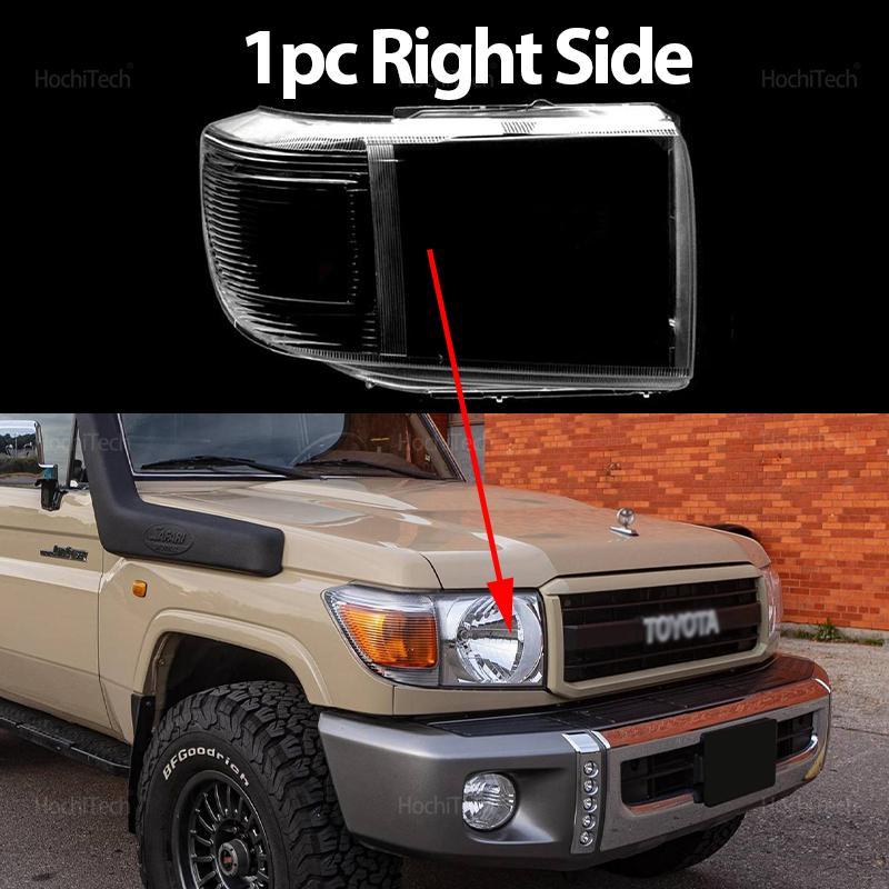 

For Toyota Land Cruiser J70 70 Series 2007 Car Headlamp Cover Transparent Housing Front Headlights Lens Shell Glass Lampcover 1pc Right Side