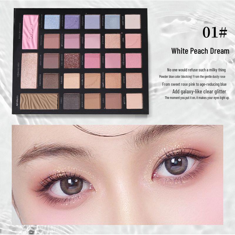 Paletă de farduri de ochi în 40 de culori în tonuri pământii: Nuanțe Mate, Sidefate și cu Sclipici pentru Machiaj Versatil, de Lungă Durată