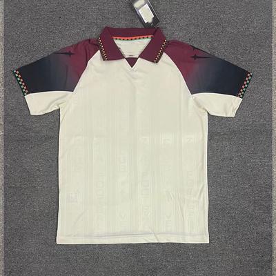 Mens Bamboo Fiber Short Sleeve Soccer Jersey White Plain Design Football Matches Winter