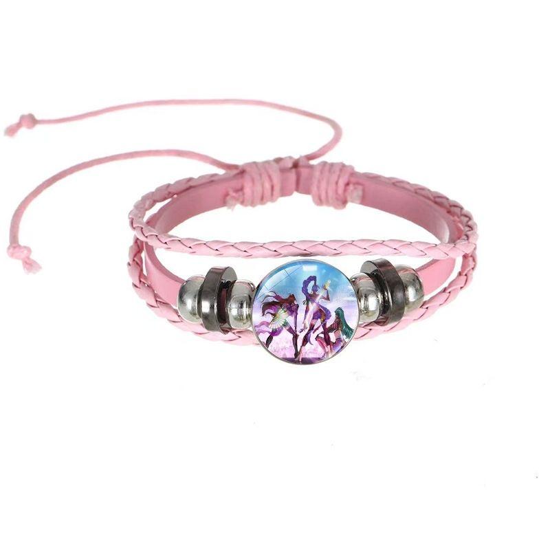 Das Hexenjäger-Team Armband, Zeitstein-Armband, Modisches Rosa-Schwarzes Armband