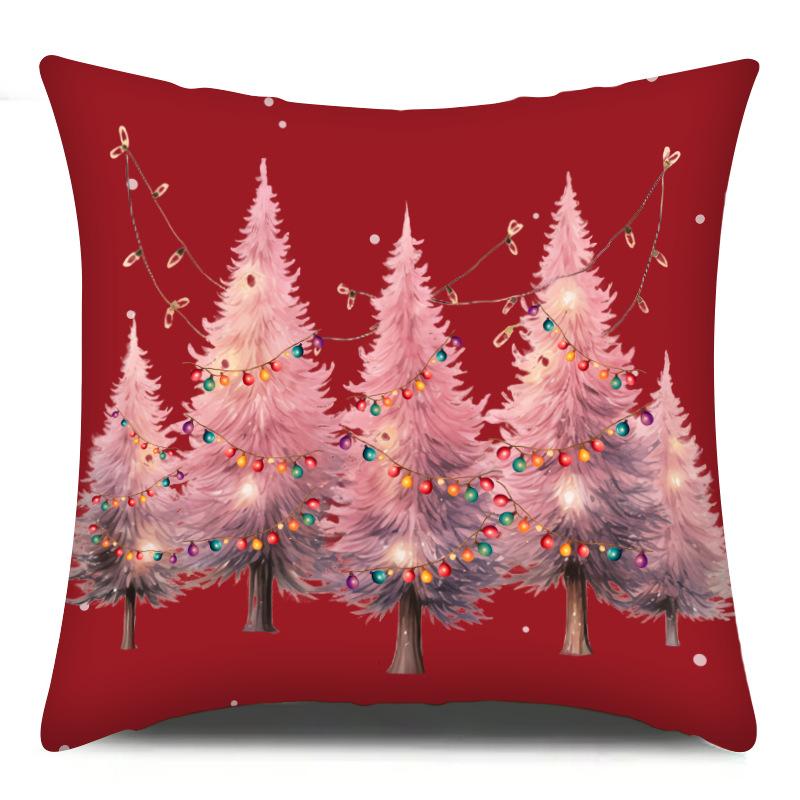 New Christmas Short Fluffy Home Pillow Case European Simple Living Room Pillow Sofa Cushion Cover