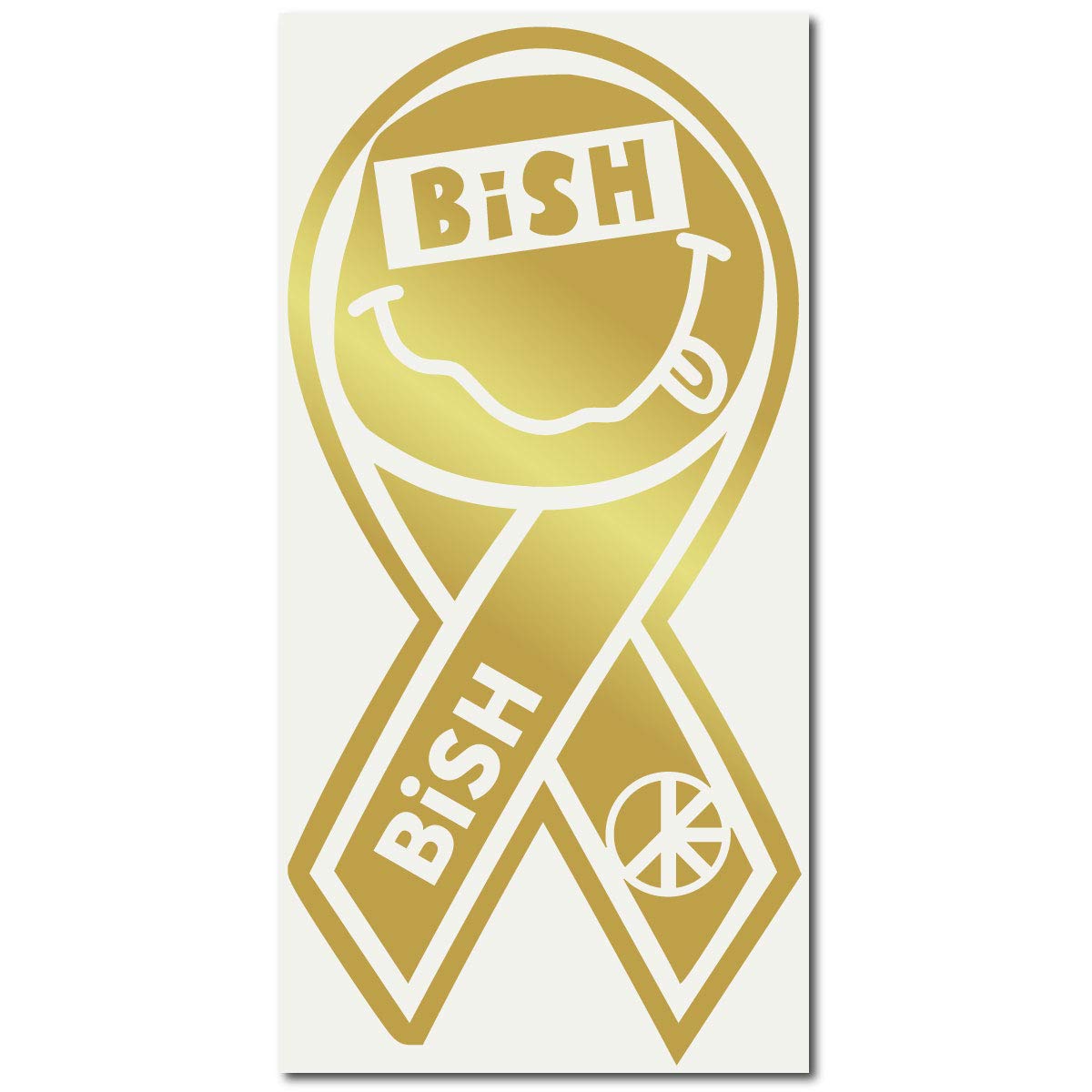 

Only the design remains Ribbon 069G - Sticker, Medium, BiSH Gold, золотой