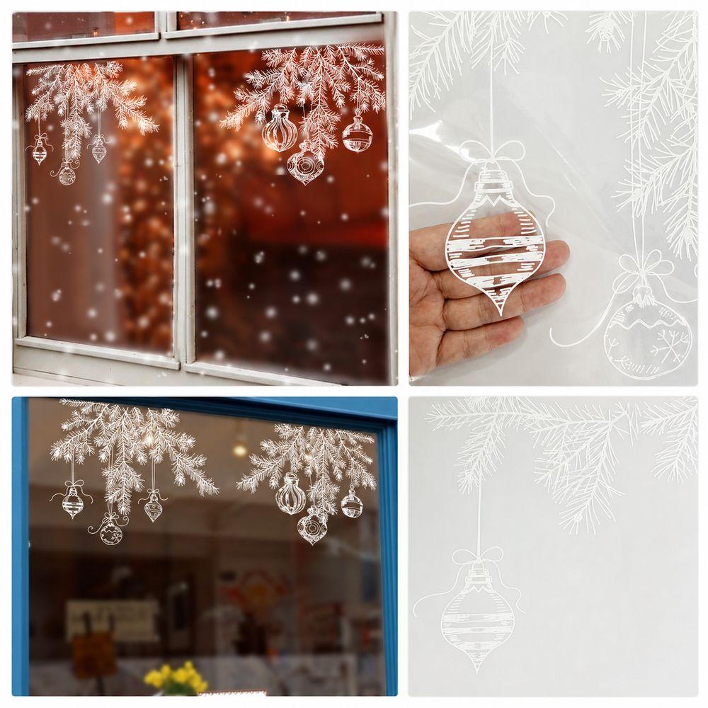 PVC Christmas Window Sticker Reusable Holiday Window Decal Window Cling Decal  Holiday Decorating