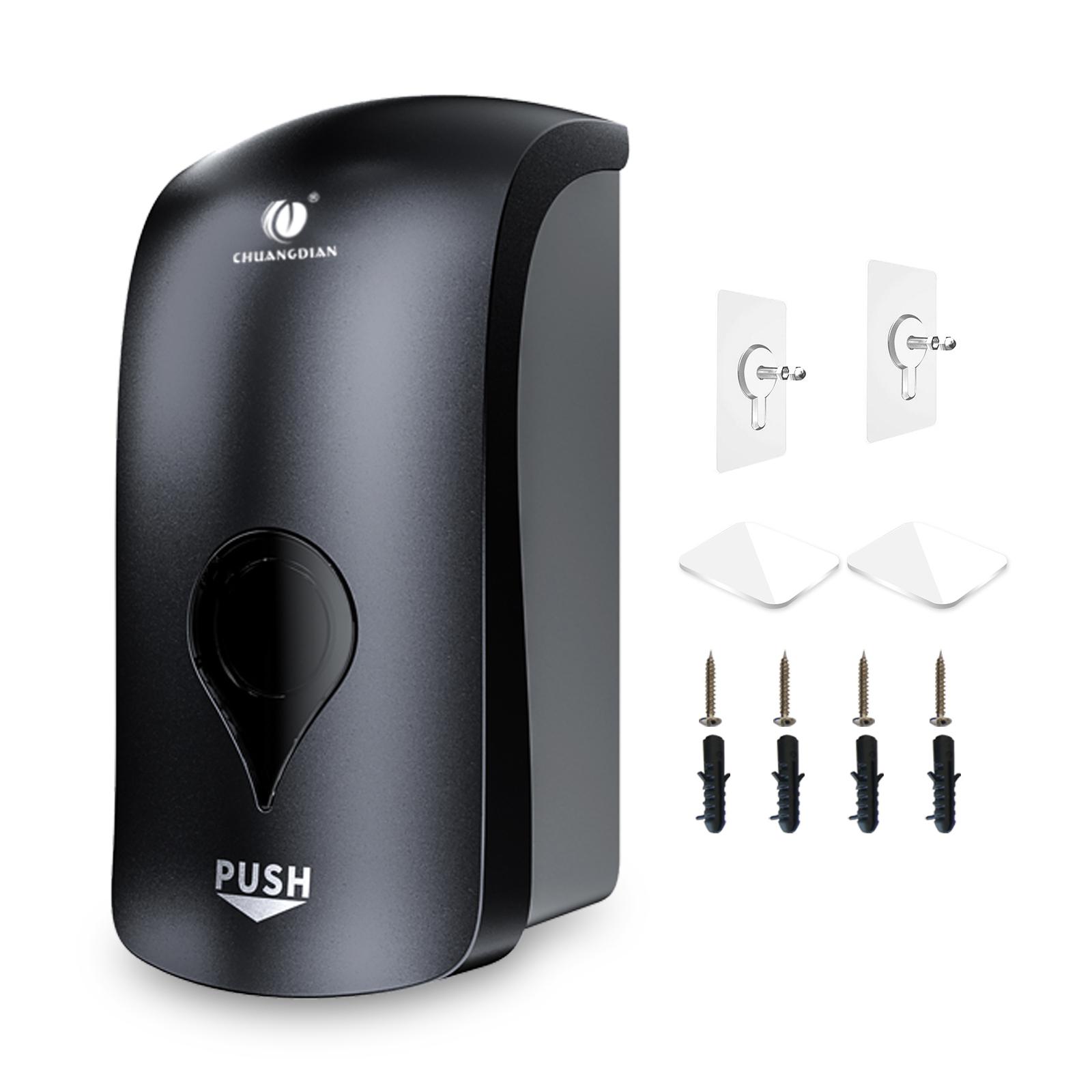 

Диспенсер для пенного мыла для рук 1000 мл настенный для кухни и ванной комнаты, дозатор жидкого пенного мыла, белый, черный, пластиковый чёрный