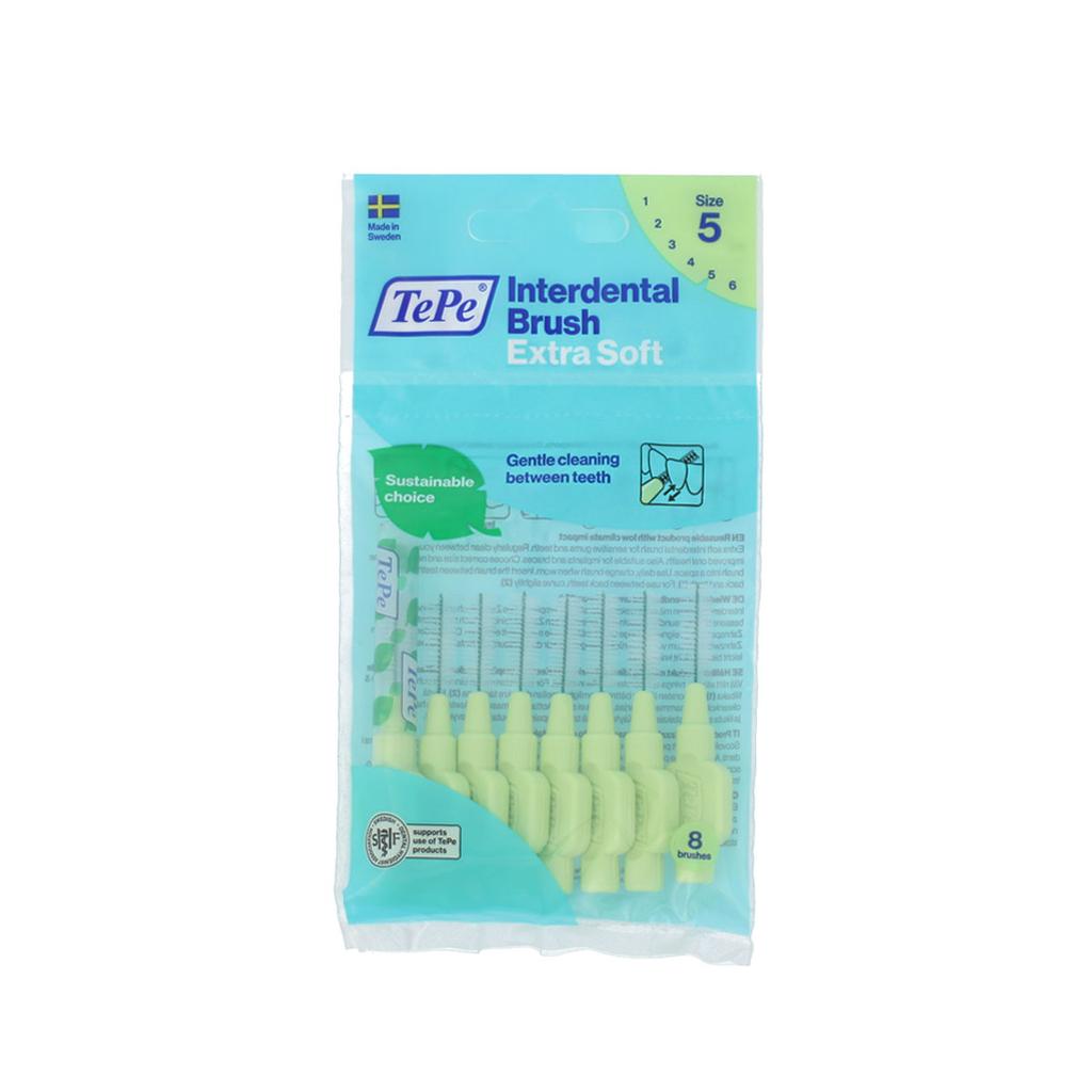 TePe Extra Weiche Interdentalbürsten 5 Grün (0,8mm) 8 Stück