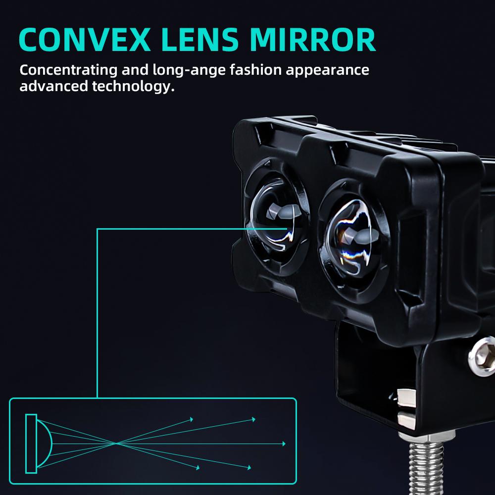 Motorcycle Headlight LED Work Light Hi/Low Beam Spotlight Flashing Fog Lamp White/Yellow Led Motorcycle Spotlight Driving Light