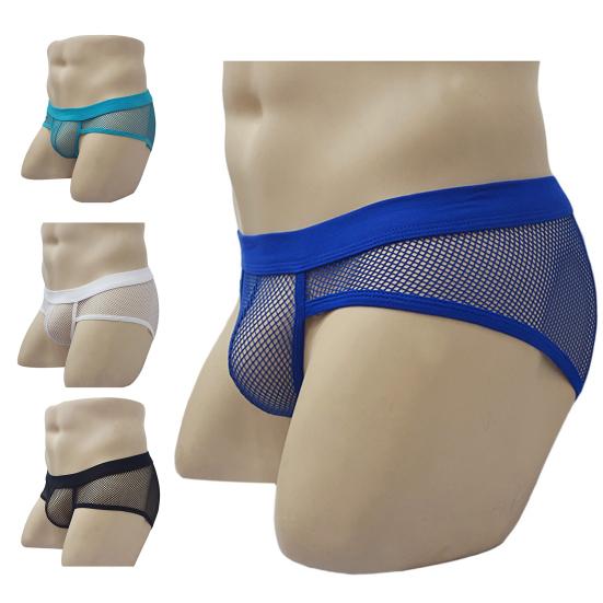 Soutong Mesh Erkek Külot Seksi Polyester Elastik Bel Boxer Külot Ev İçin