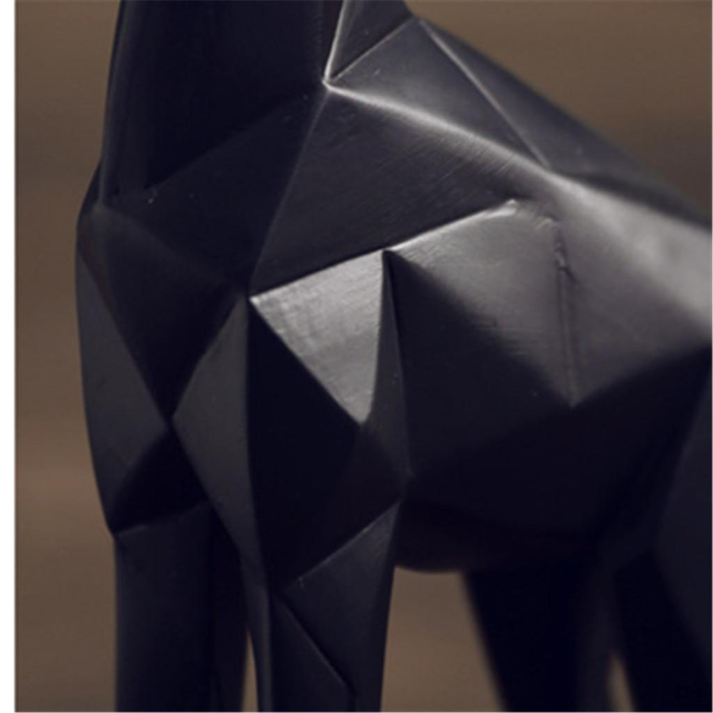 Keramik Giraffe Dekorationsfigur Tierfiguren Skulptur Geschenk Schmuckstück, Weiß / Schwarz