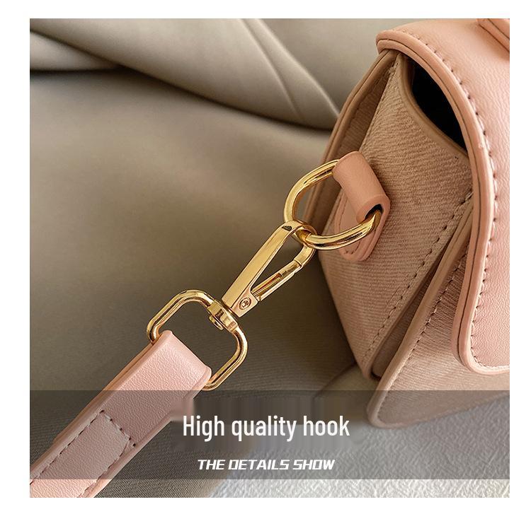 Damen 2024 Mode Kleine Quadratische Handtasche - Retro & Vielseitig, Einfarbige Schulter- oder Umhängetasche