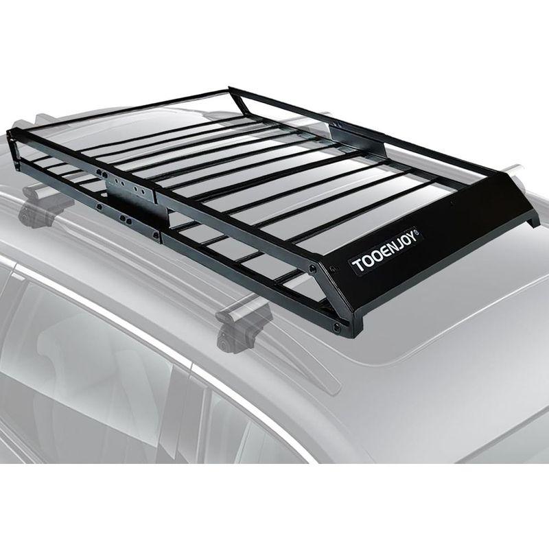 Roof Rack Cargo Basket, 59 x 35.4 x 4.7 Inch, Anti-Rust Rooftop Cargo Carrier Universal Roof Basket Car Top Luggage Holder for C