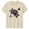 Purple Rose Floral Graphic Mens T-Shirt Womens Tee Unisex Top