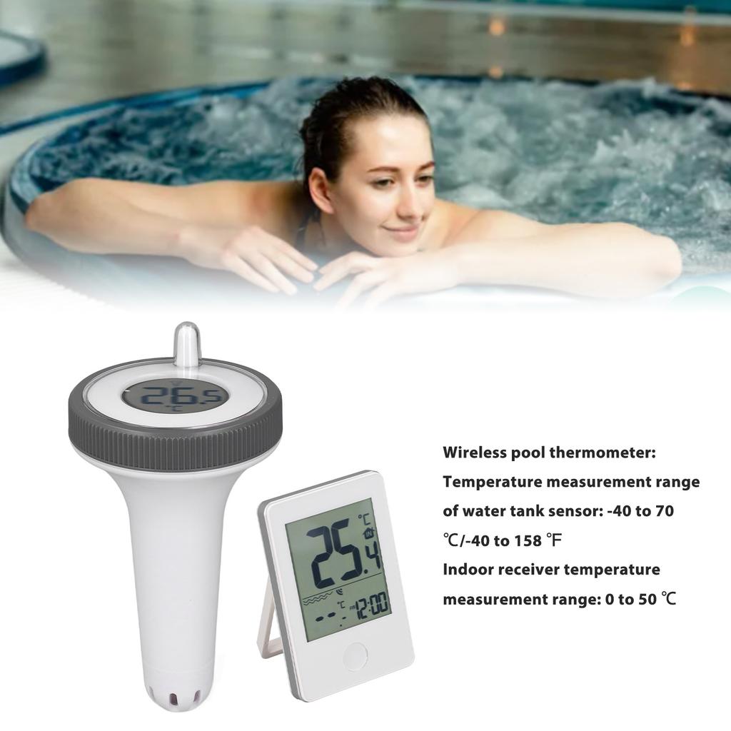Wireless Swimming Pool Thermometer LCD Display 0.1℃ Accuracy Waterproof Digital Floating Thermometer Temperature Meter