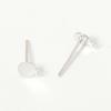 10pcs 925Sterling Silver Stud Earring Base Post with Single Ring 4 6mm Round Pad Blank Cabochon Setting for DIY Jewelry Making