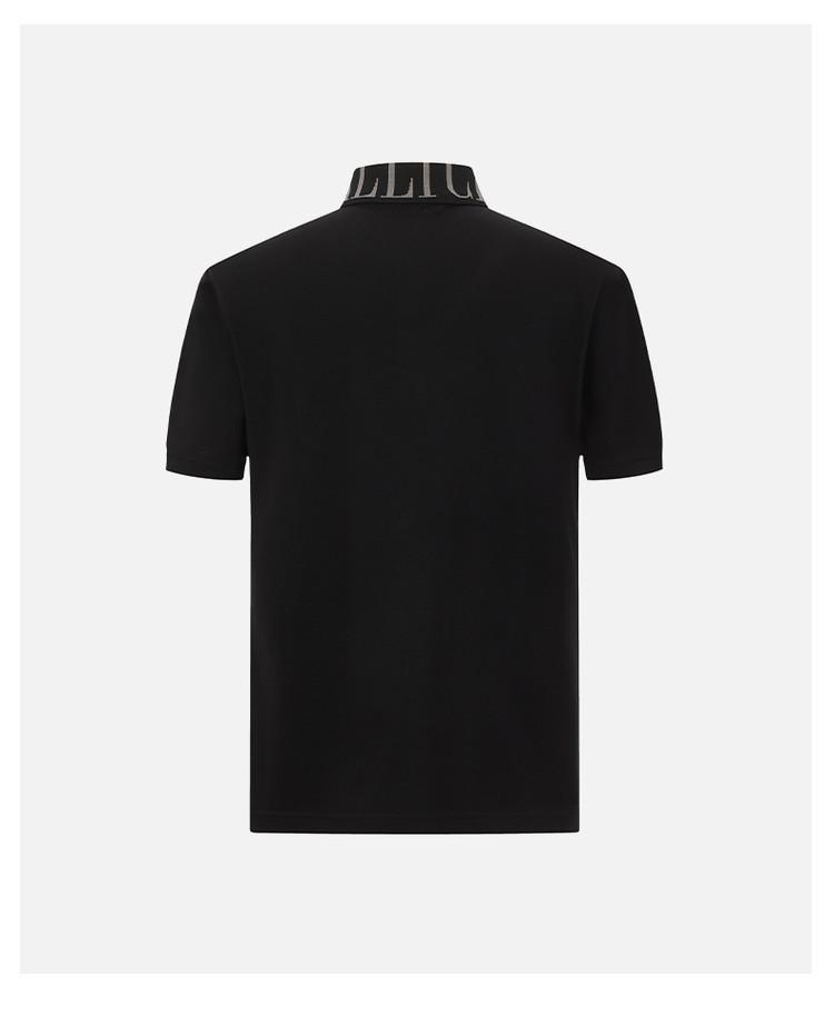 Men's Spring/Summer Short-Sleeved Polo Shirt with Collar Letter Detail