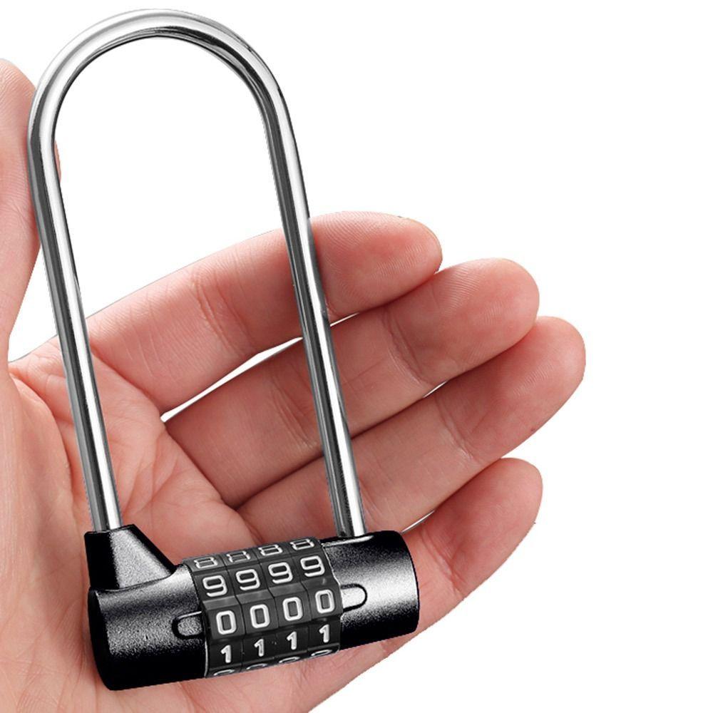 Lengthened Shackle Lock 4 Digit Password Combination Lock Anti-Theft Travel Suitcase Luggage Code Lock Security Tools Hardware