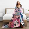 Alien Stage Anime Blanket Flannel Decoration  Breathable Lightweight Throw Blankets for Sofa Car Rug Piece
