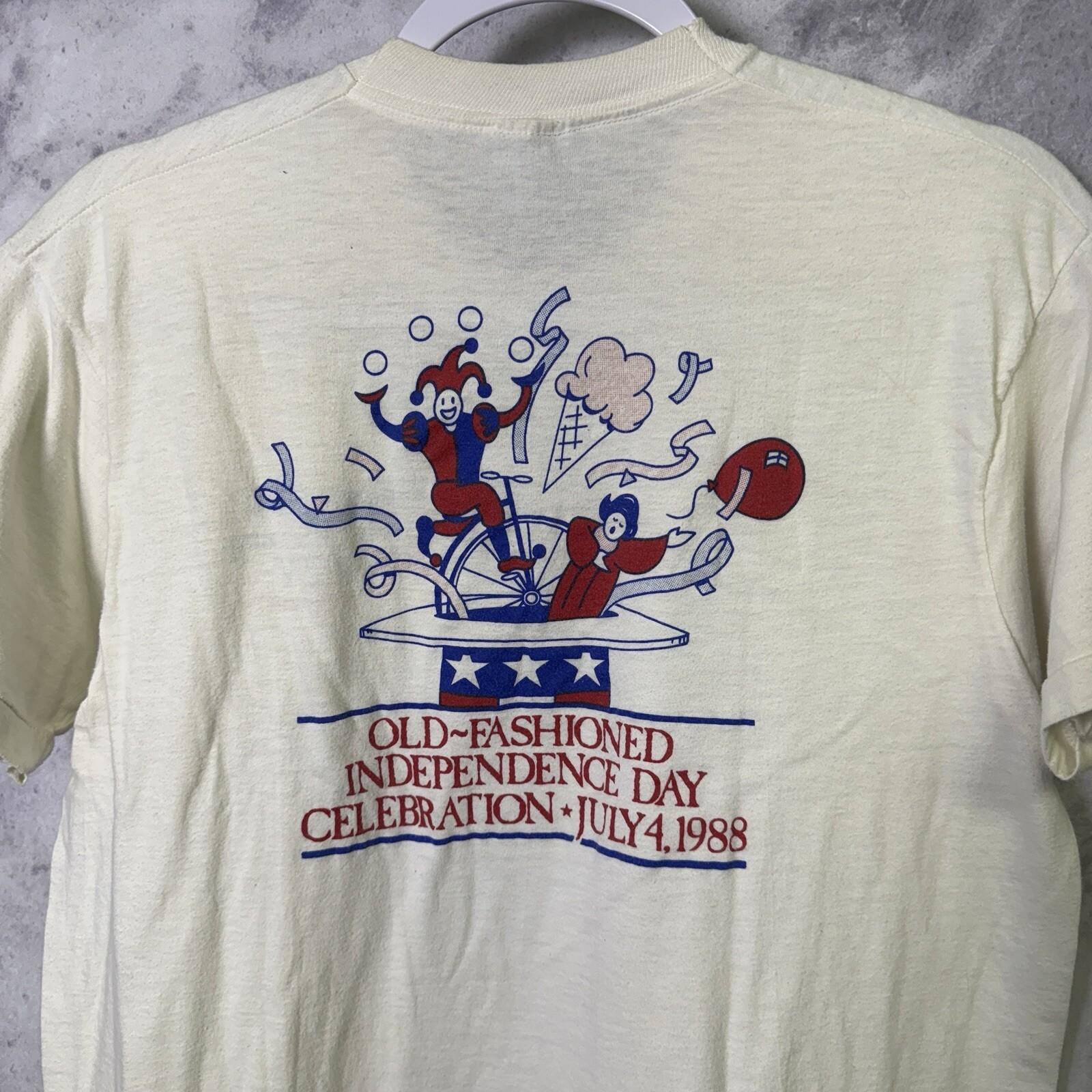 Vintage 80s Independence Day Celebration T Shirt 4th July 1988 Baltimore Large S