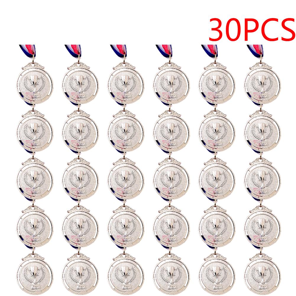 1-30 Winner Reward Gold Silver Bronze Award Medal with Neck Ribbon 1st 2nd 3rd Prize Medal for Sport Competition Prize for Kids