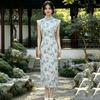 Ærmeløs national stil, ny kinesisk Suzhou lang cheongsam, forbedret ung 1011 ny kvindelig high-end følelse, daglig brug