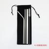 New Stainless Steel Metal Drinking Straw Reusable Straws 4Pcs /set  7Pcs/set ( Bag Included)