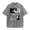 Chainsaw Man Manga Tshirt Makima Print T Shirt Men Women Wash Vintage Tees Clothing Summer Short Sleeve Pure Cotton Tshirt