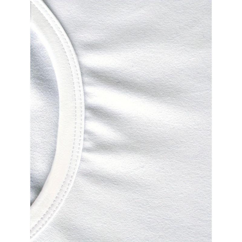 European Size Black & White Women's Summer Casual Short Sleeve T-Shirt - Cute Dog & Bone Pattern Round Neck Top