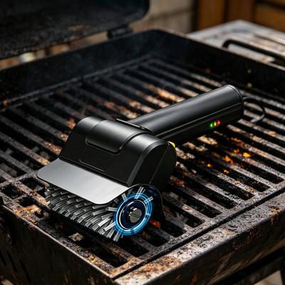 Electric Grill Brush Stainless Steel Brush Head Cordless Electric Grill Cleaner
