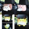 Car Tissue Box Cover Fun Cartoon Animal Design Soft Plush Material Long-lasting