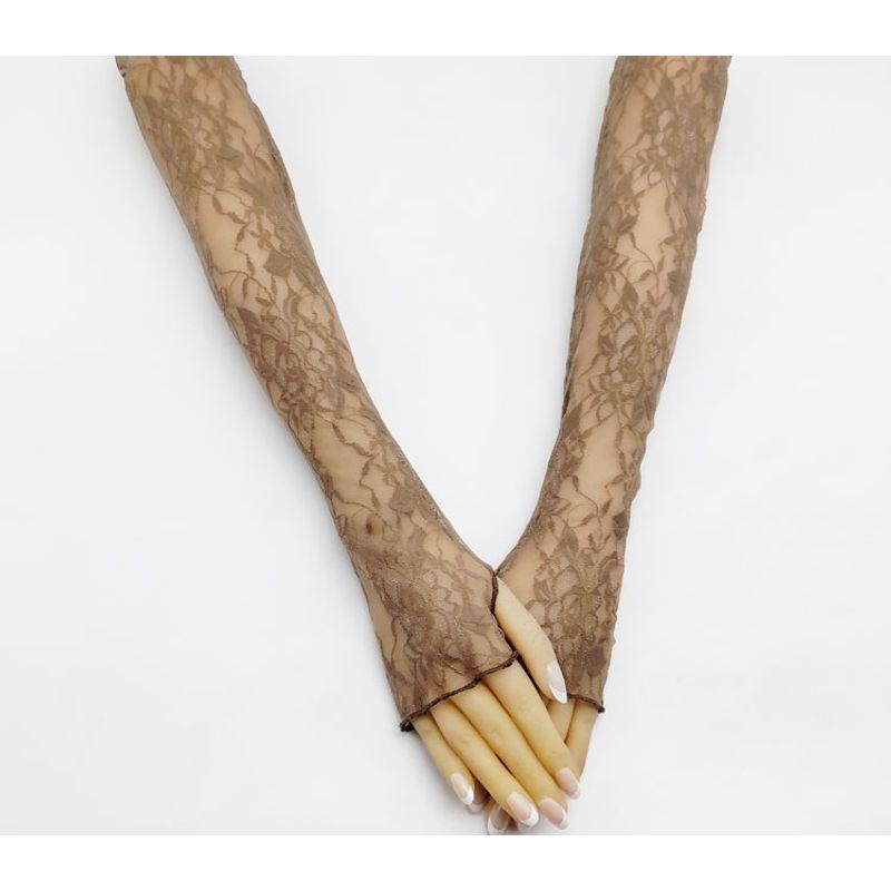 

Кружевные нарукавники для защиты от солнца, длинные нарукавники из вискозного волокна, защита от УФ-лучей, перчатки для вождения и езды на велосипеде, накладка на татуировку на тыльной стороне руки, нарукавники Coffee All yards