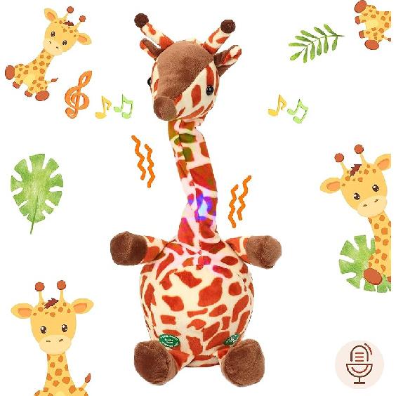 Интерактивная игрушка Easfan Танцующий Подсолнух, Поющая, Говорящая, Качающаяся, Светящаяся, Повторяет Что Вы Говорите, Электрический Милый Подсолнух, Плюшевая Игрушка, День Рождения, Рождество