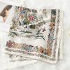 Fashion Soft Satin Muslim Hijab Handscarf Long Shawl Luxury Design Floral Printing Women'S Smooth Ramadan Headband 180*85Cm