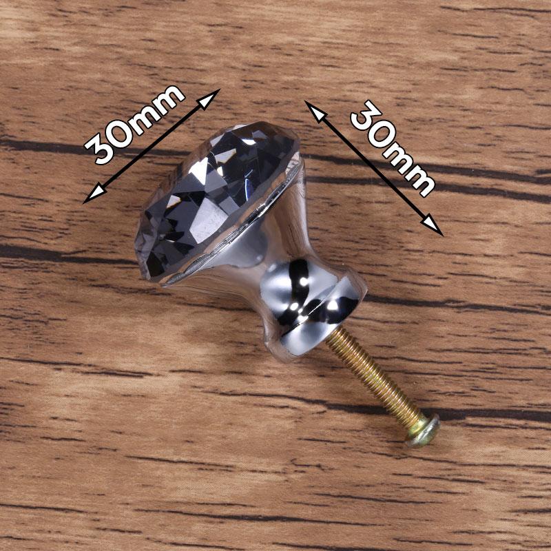KAK 30mm Crystal Cabinet Knobs and Handles Kitchen Handles Drawer Knobs Diamond Dresser Pulls Furniture Knob Cabinet Hardware