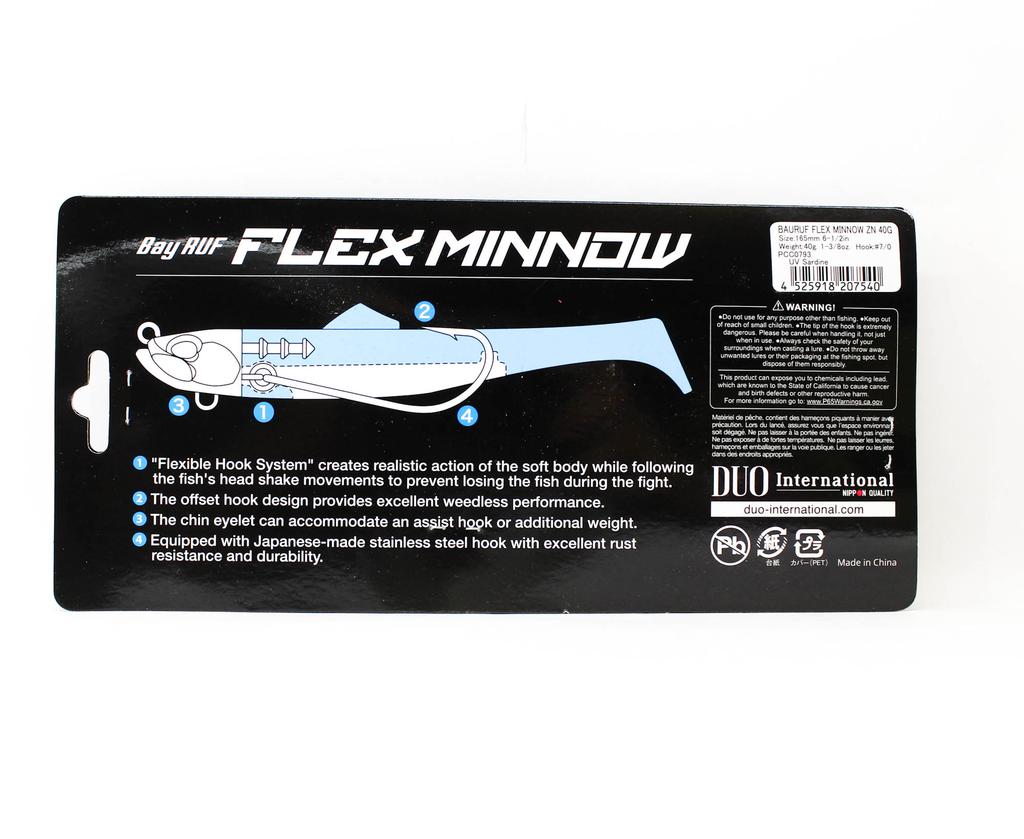 Duo Soft Lure Bay Ruf BR ZN Flex Minnow 40 grams PCC0793 (7540)