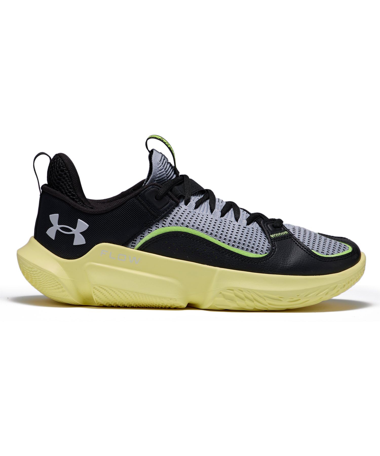 UA FLOW FUTR X 3 [Under Armor] Black/Sonic Yellow/Castlerock 25.0