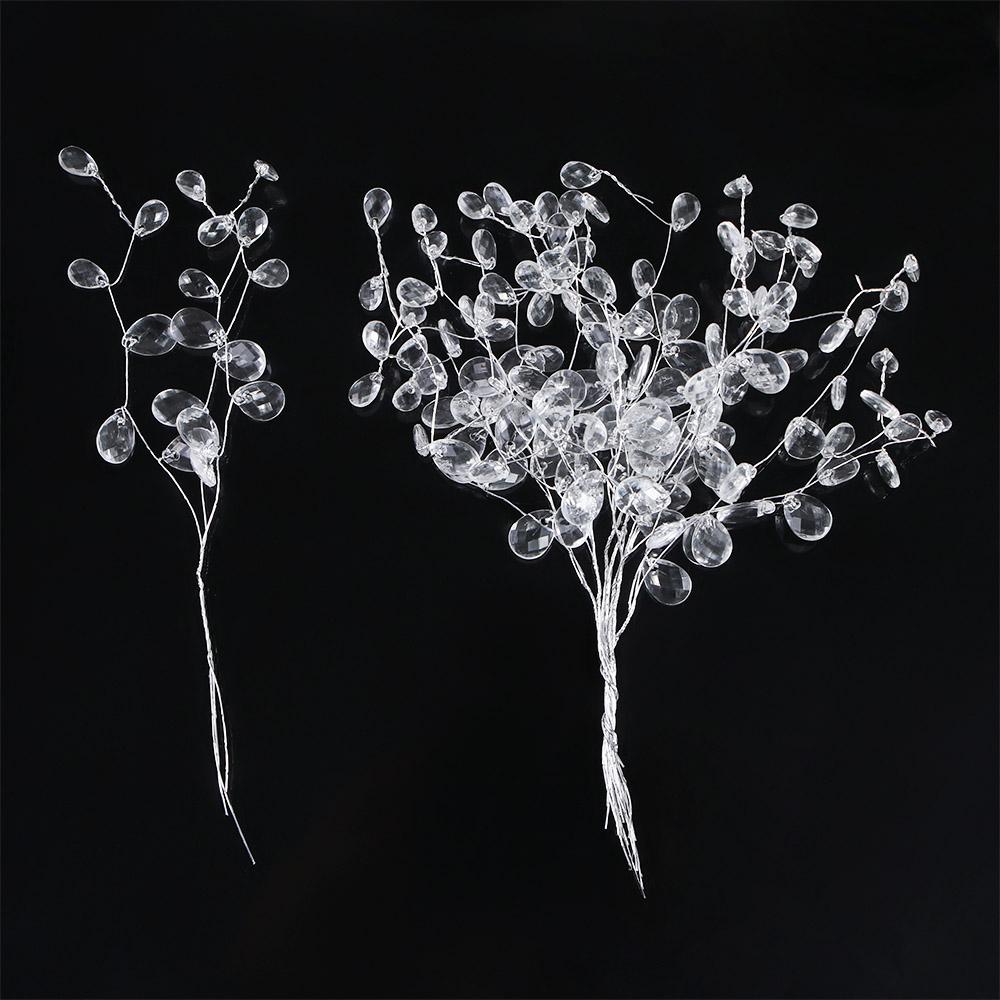 Water Drop Bridal Tiara Craft Decoration Artificial Bouquet Crystal Bud Branches Crystal Flower