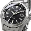 Seiko Solar Quartz Watch SBPN067 Silver Black Men's 40mm