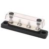 Battery Junction Block with Transparent Shell 4 Post M5 Terminal Power Distribution for Car RV Ships