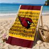Serviette de plage Logo Arizona Cardinals, Séchage rapide, Facile d'entretien, Convient aussi bien pour le fitness que pour les vacances à la plage, Essentiel de sport