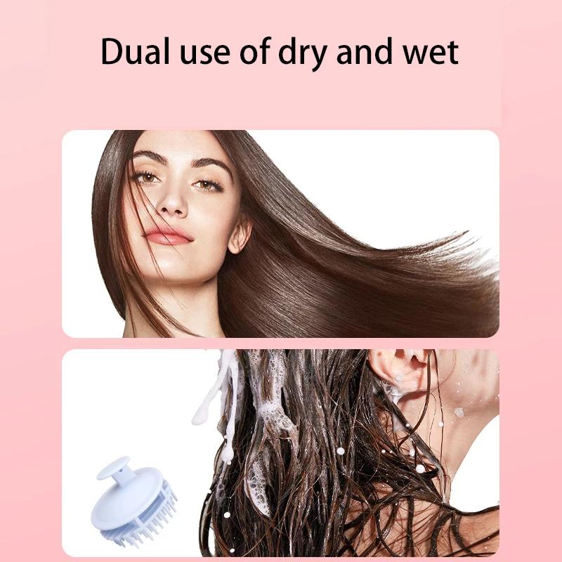 1 Stück Silikon Haarbürste Shampoo Kopfhaut Kopf Körper Kopfhaut Massagebürste Weicher Shampoo Kamm Kopfhaut Peelingbürste Kopfschrubber Werkzeug